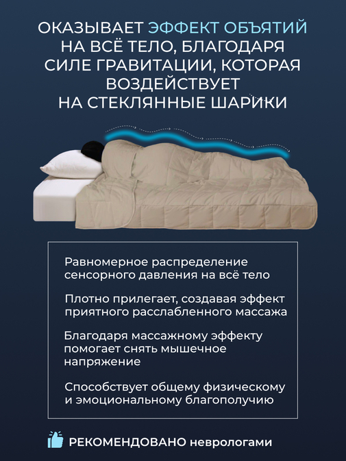 Одеяло Обними утяжеленное хлопок Реноме