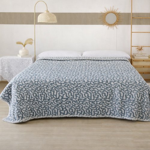 Покрывало хлопковое 30..671 7Я, 3010671, серо-синий