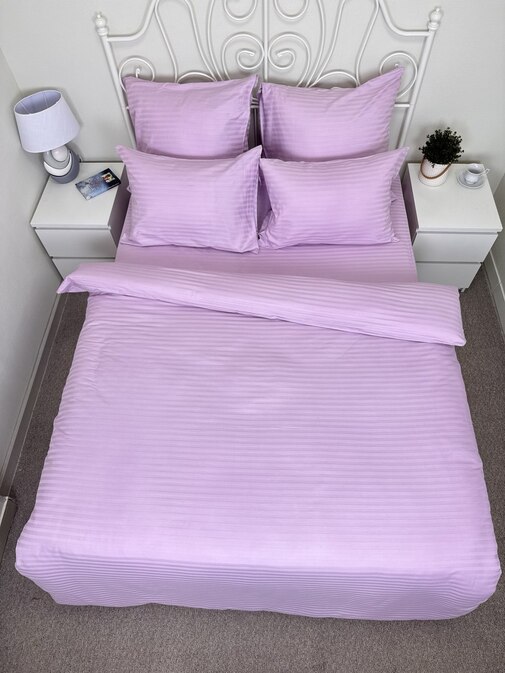 КПБ страйп-сатин однотонный Графитовая коллекция Реноме<Ss-006 Сакура>