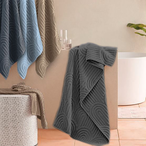 Полотенце махровое Аркадия Luxor, темно-серый