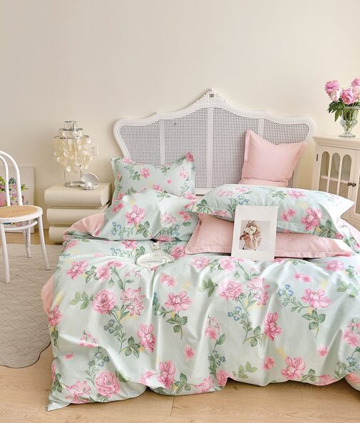 КПБ  сатин Темно-синяя коллекция с увеличенной простыней Реноме<ПП 7436> 