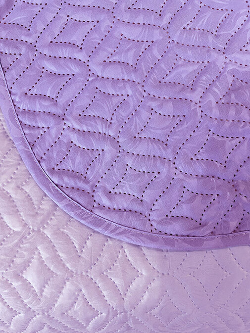 Покрывало окантованное микрофибра Viola, ПС-026, сирень/лаванда