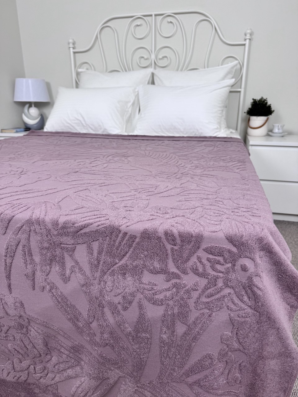 Покрывало махровое 22..448 7Я, 2208448, брусничный