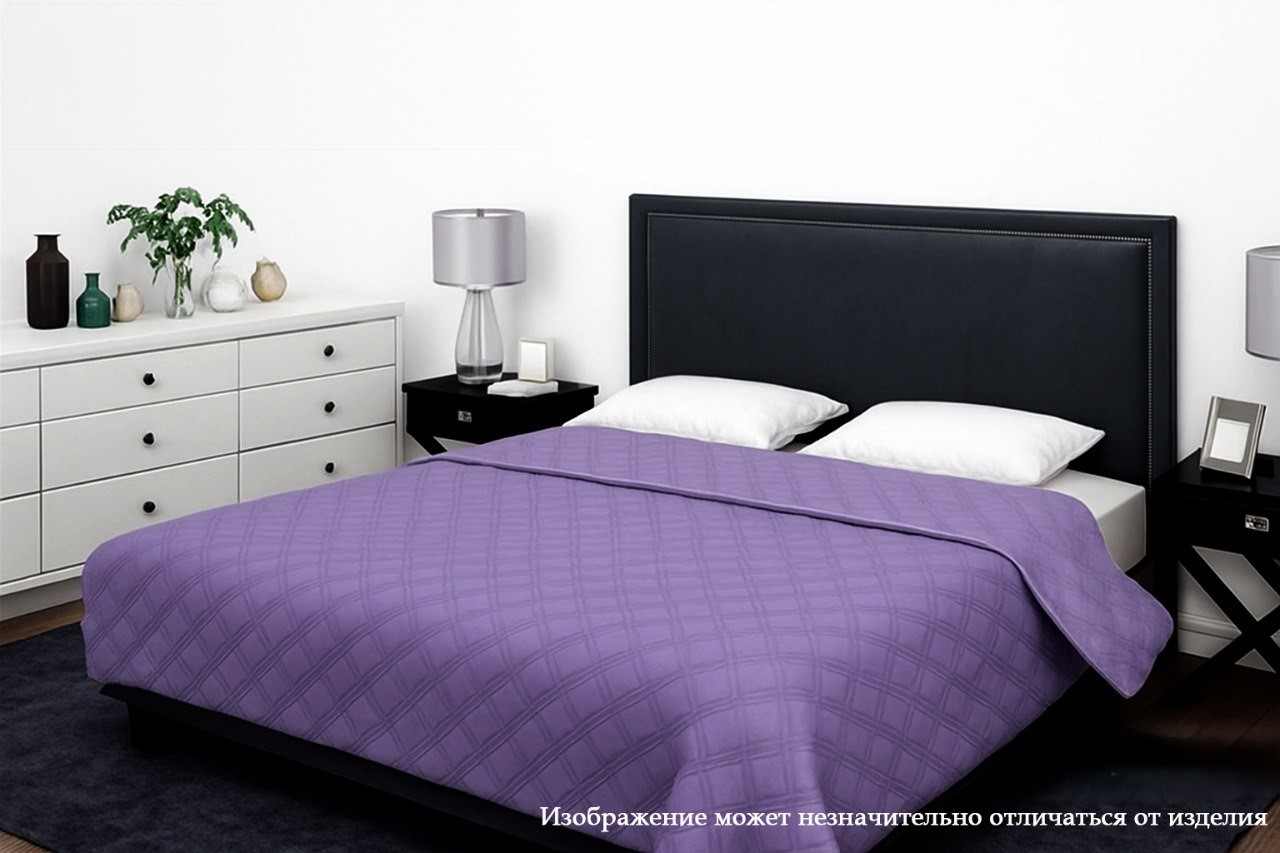 Покрывало ультрастеп однотонное полисатин Бояртекс, 16-3812, светло-фиолетовый