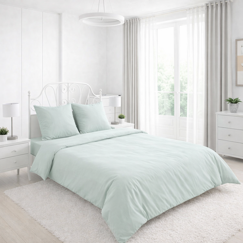 КПБ  поплин однотонный Оливковая коллекция Реноме<12-6205 Нежная мята> 