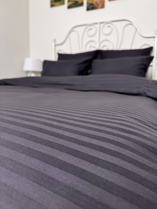 КПБ страйп-сатин однотонный Графитовая коллекция Реноме<Ss-003 Графит>