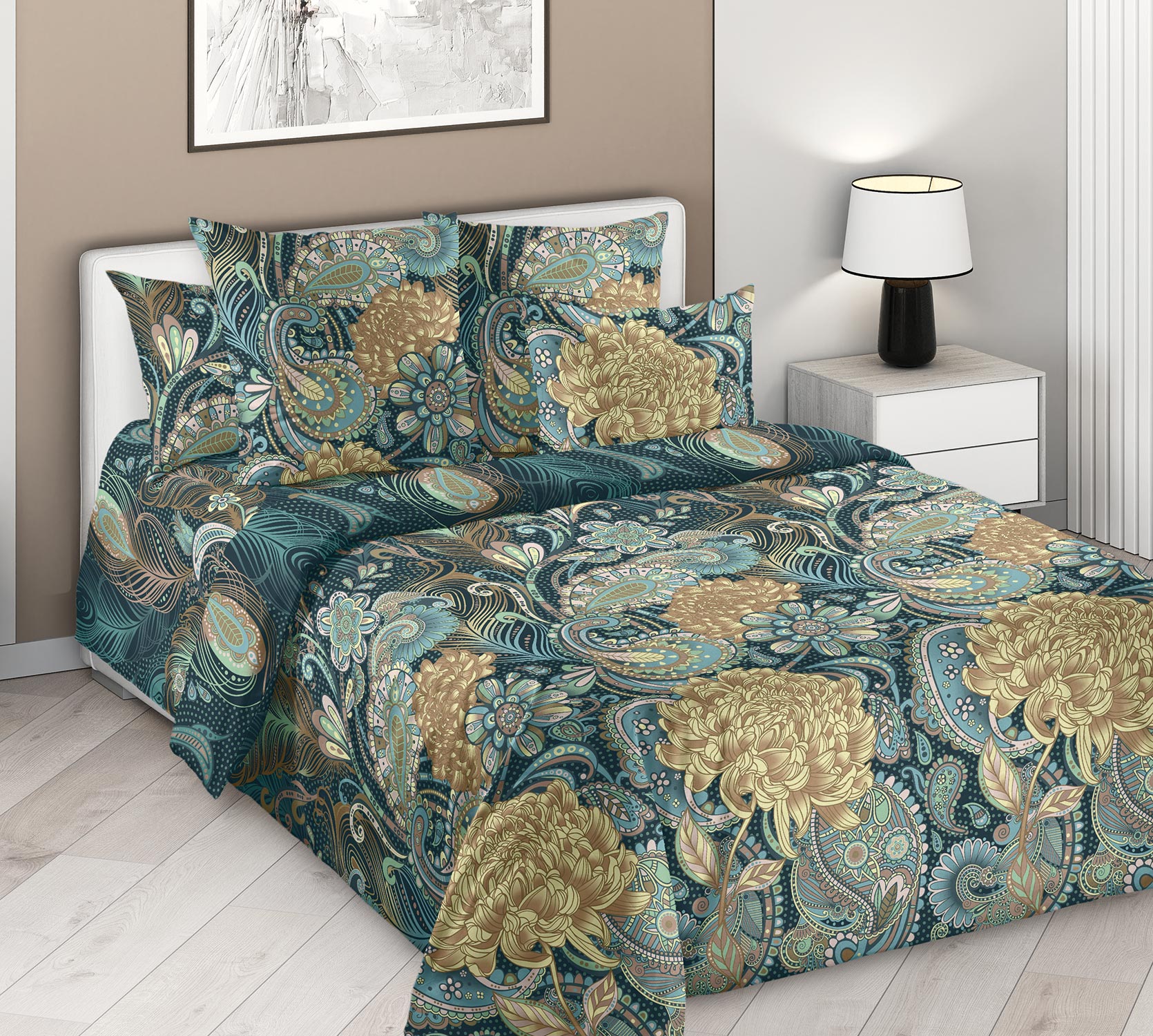 КПБ  перкаль Королевское искушение NEW<Зачарованный цветок-1> 