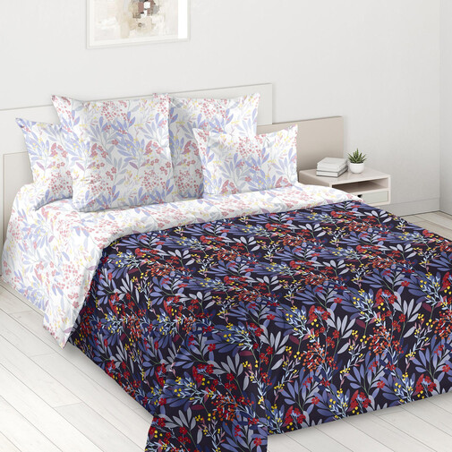 КПБ  перкаль Белиссимо<Ночной полет 1 Синий Скидка Акция17> 