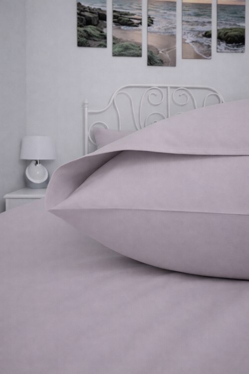 КПБ поплин однотонный Оливковая коллекция Реноме<15-2706 Серебристо-розовый>