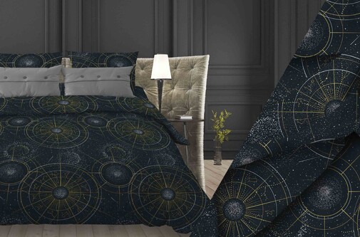 КПБ  бязь Бояртекс <319 Созвездие вид 8/3 черный Скидка>