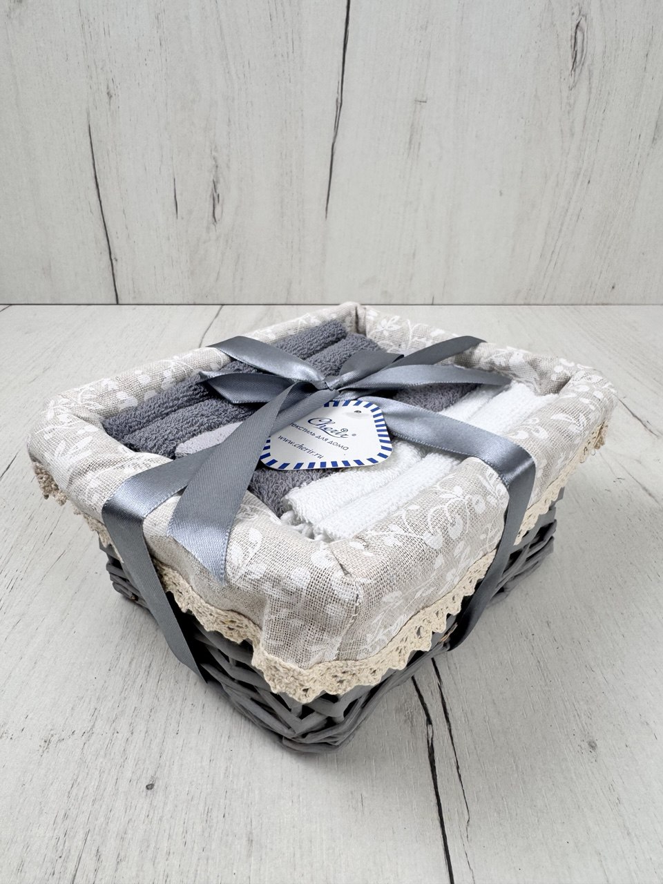 Набор салфеток в подарочной корзинке Cherir/Черир М