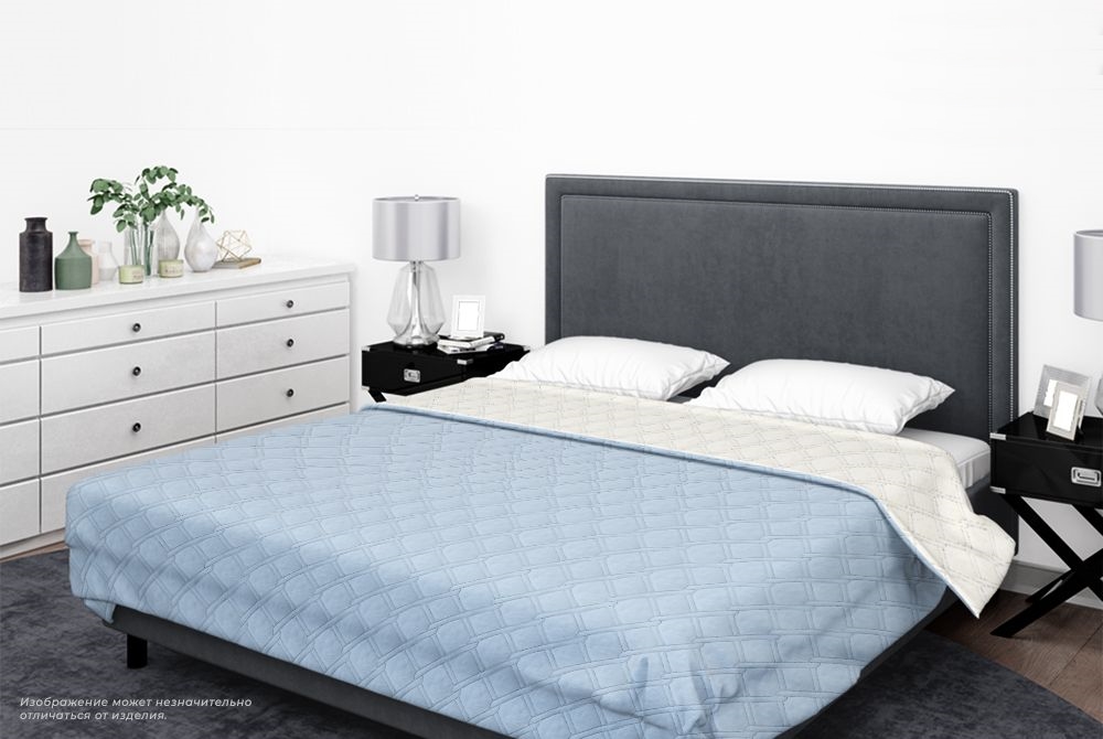 Покрывало ультрастеп однотонное полисатин Бояртекс, 13-4202, голубая лагуна