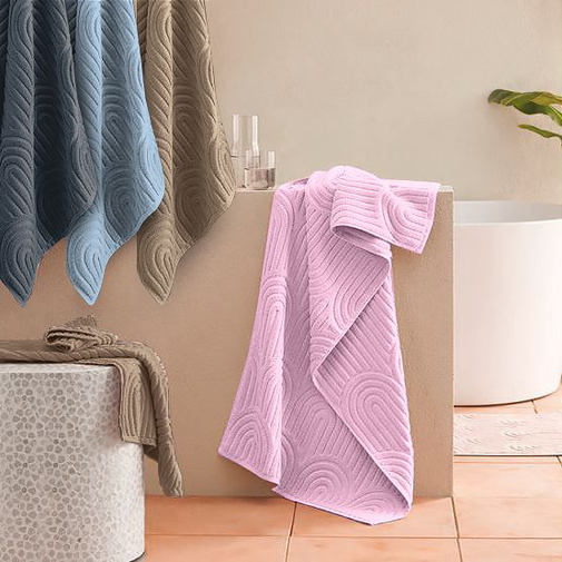 Полотенце махровое Аркадия Luxor, розовый