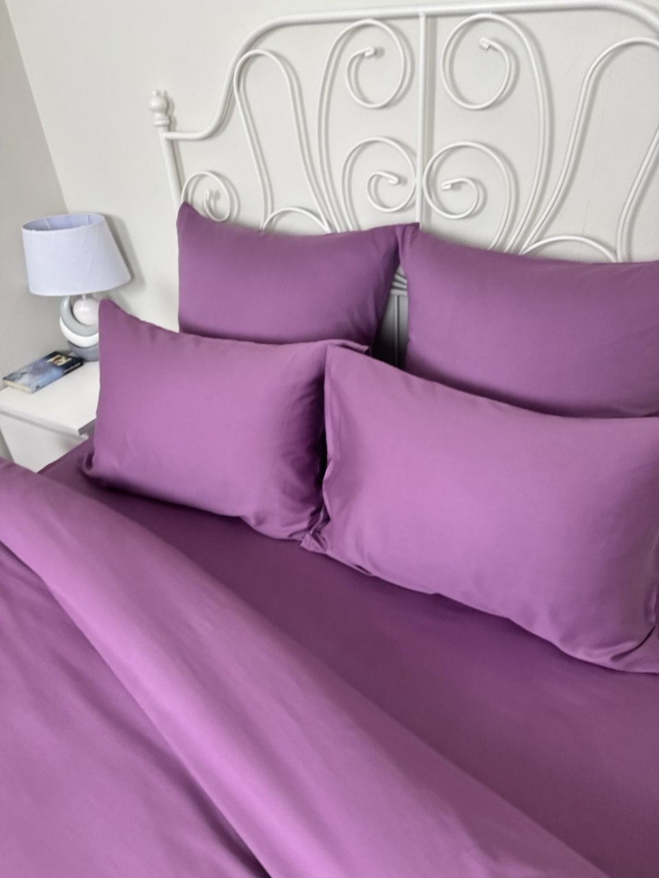 КПБ  сатин однотонный Темно-синяя коллекция Реноме<OS-002 Сливовый> 