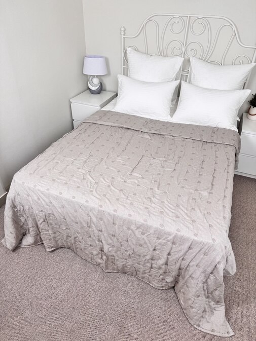 Покрывало хлопковое 46..353 7Я, 4610353, бежевый