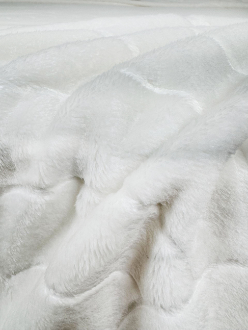 Плед однотонный жаккард Элит Реноме, 001 аура белый