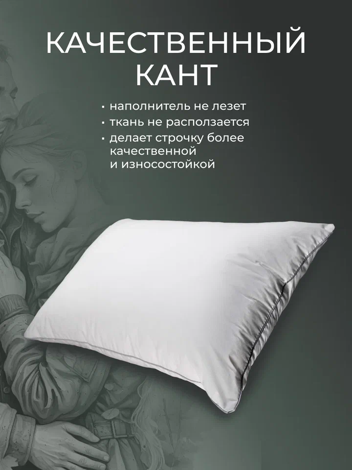 Подушка заменитель лебяжьего пуха тик For men Реноме