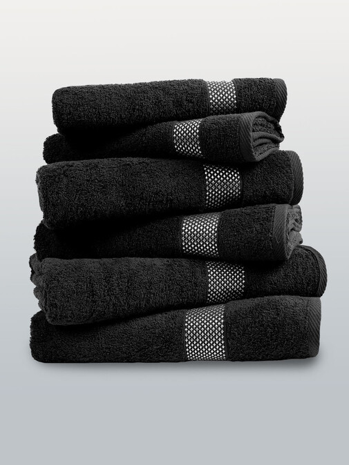 Полотенце махровое Кристаллики Сафия Хоум, 51154 черный