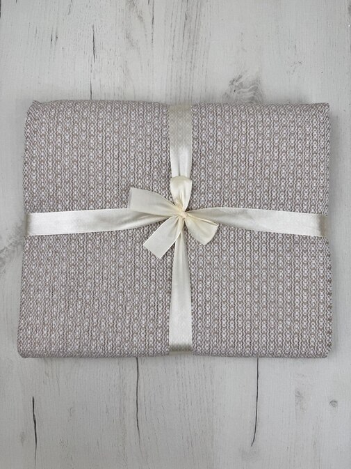 Плед Валенсия с бахромой Влади, белый/ песочный, BOUCLE REPS