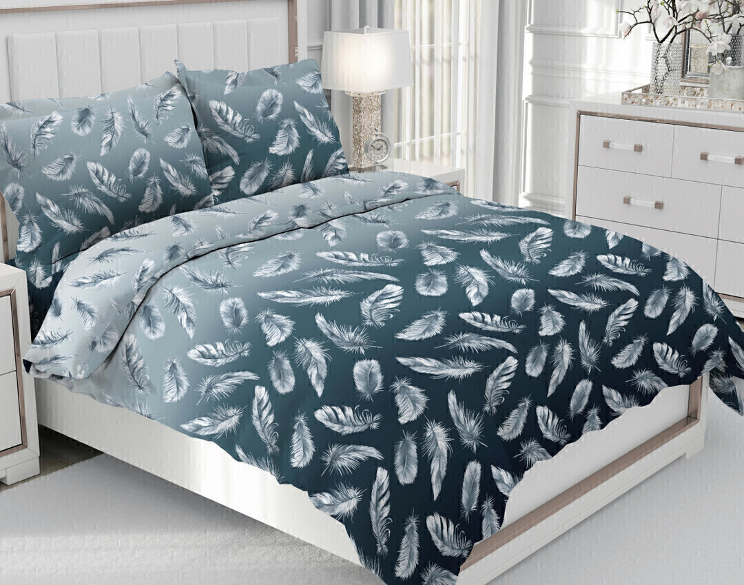 КПБ  бязь  Реноме<71012-1 Перо омбре> 