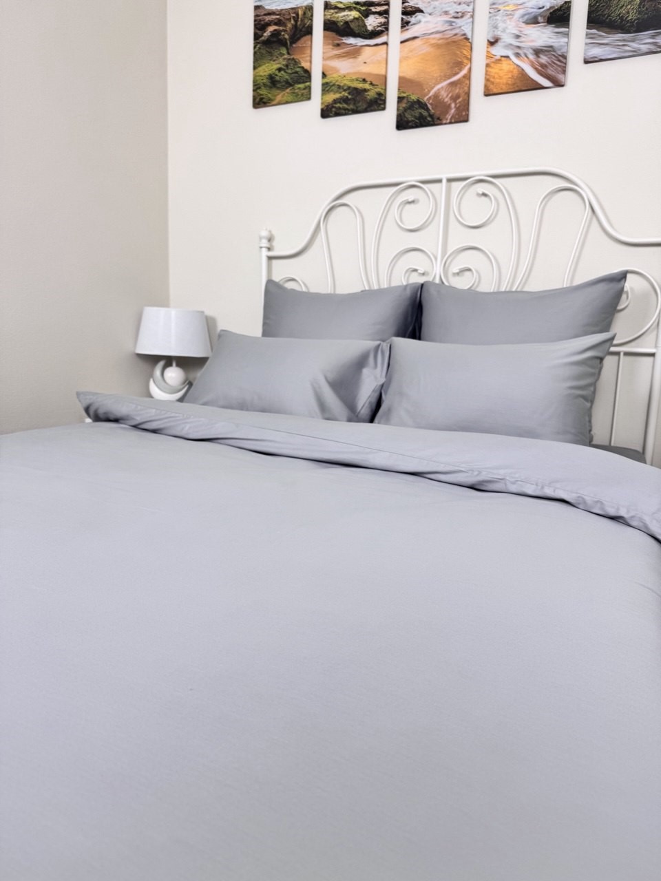 КПБ сатин однотонный Темно-синяя коллекция Реноме<OS-010 Серый>