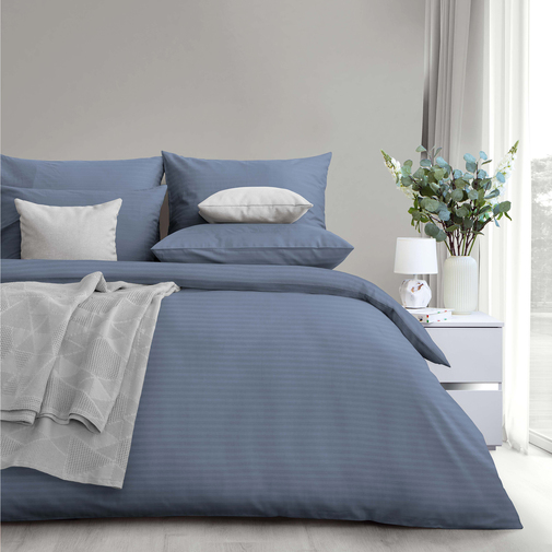 КПБ  страйп-сатин (нав 50*70) Verossa Stripe<70308 Sapphire>