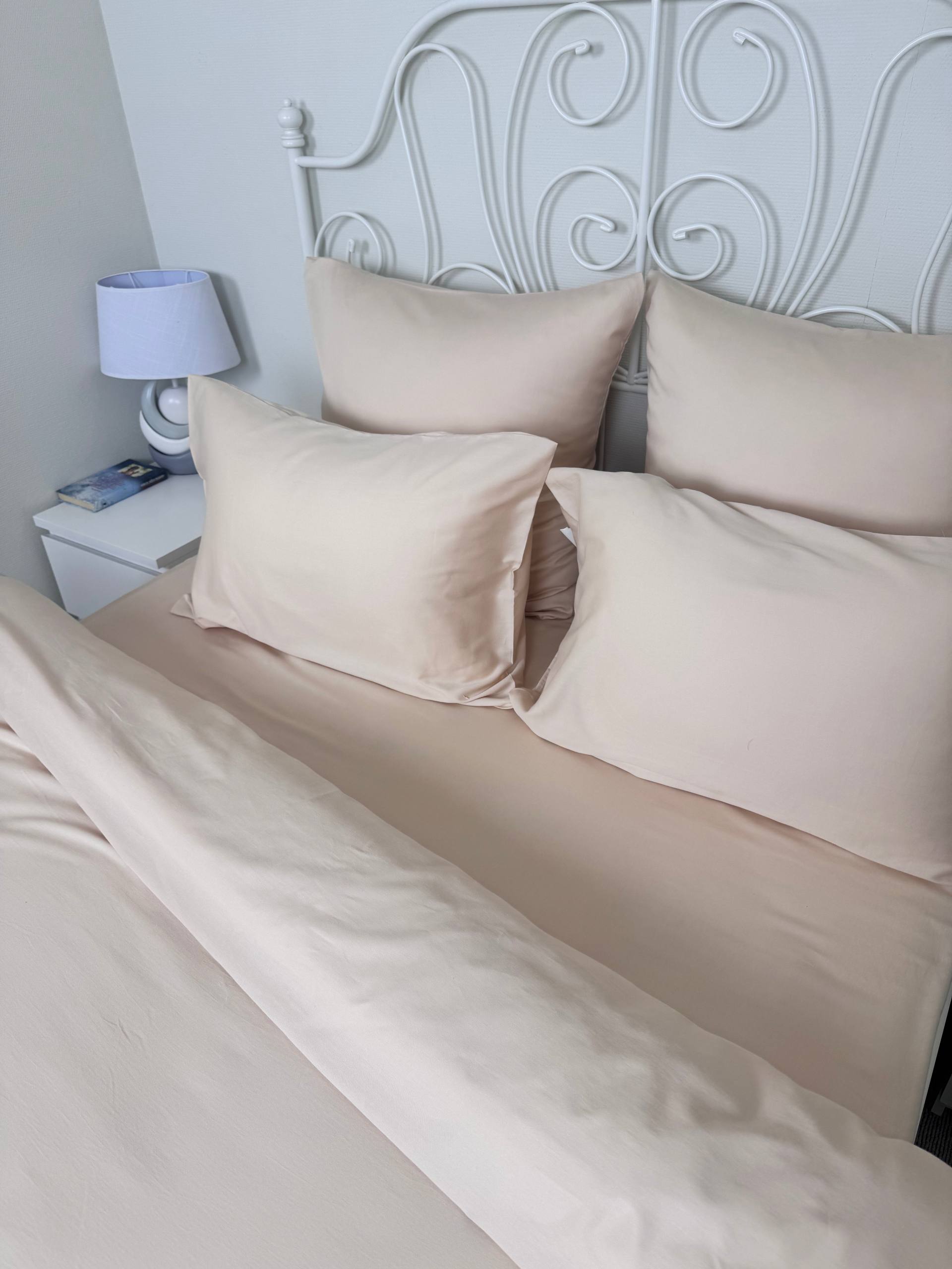 КПБ сатин однотонный Темно-синяя коллекция Реноме<OS-009 Бежевый>