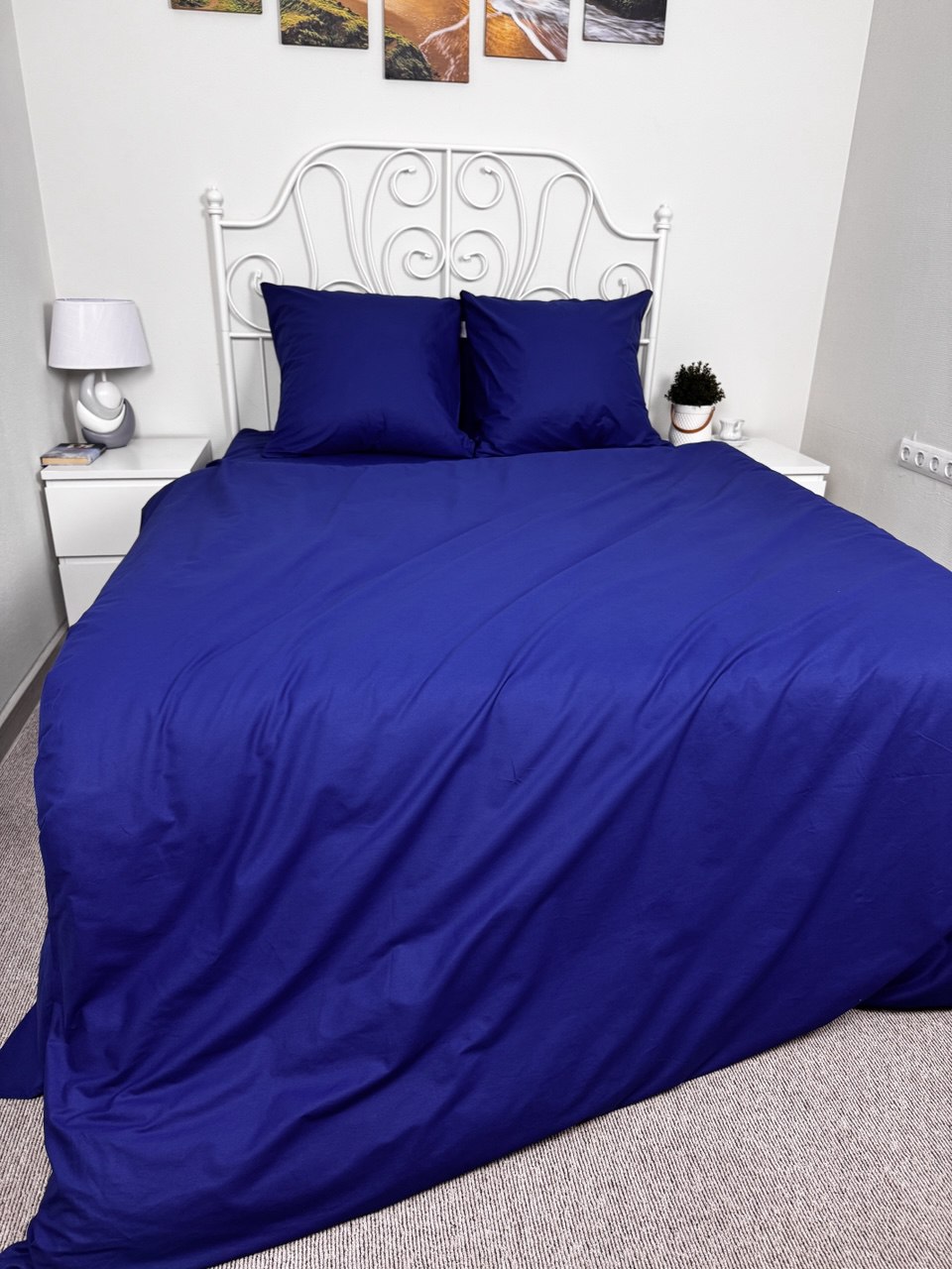 КПБ  поплин однотонный Оливковая коллекция Реноме<19-4029 Темно-синий> 