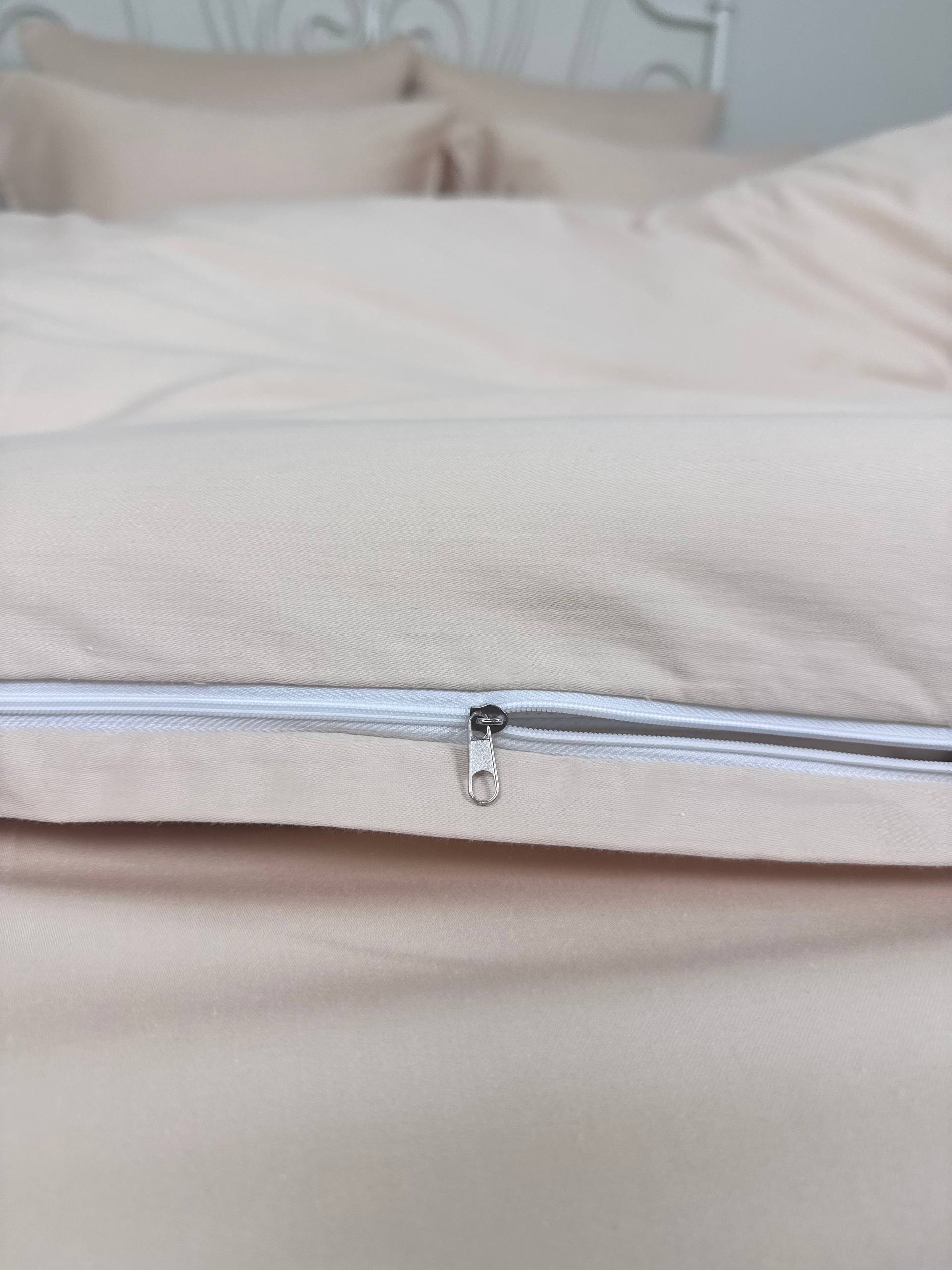 КПБ сатин однотонный Темно-синяя коллекция Реноме<OS-009 Бежевый>