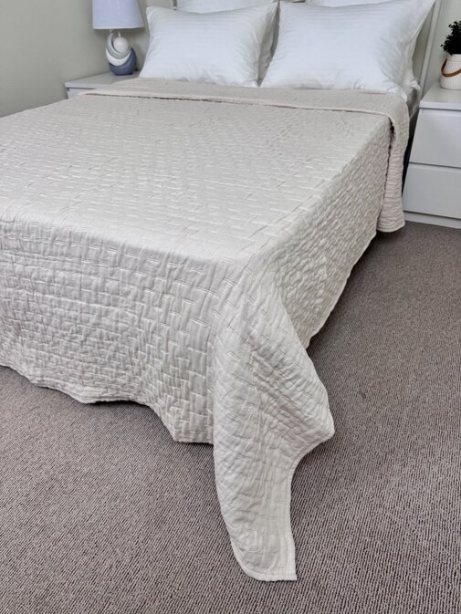 Покрывало хлопковое 46..348 7Я, 4610348, бежевый