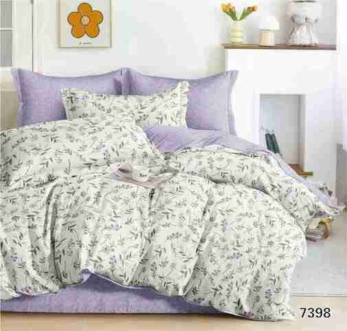 КПБ  сатин Темно-синяя коллекция с увеличенной простыней Реноме<ПП 7398> 