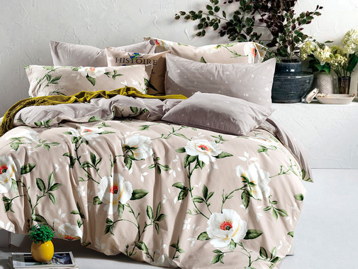 КПБ  поплин Оливковая коллекция Реноме<УУ 6694> 