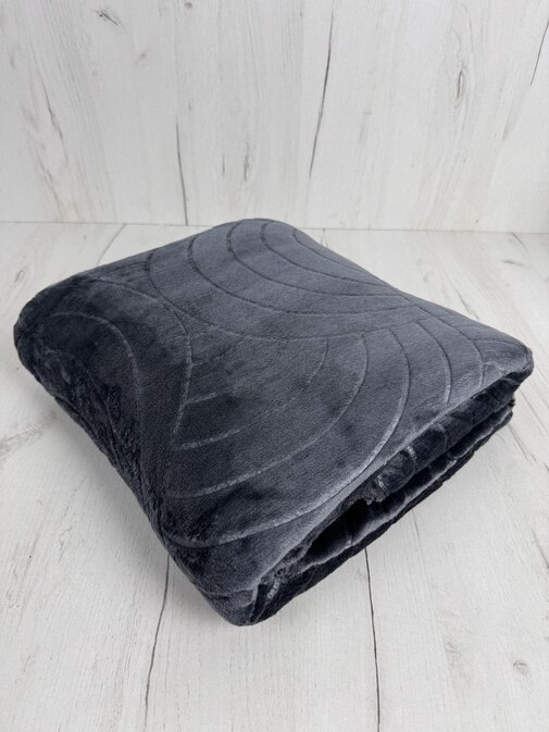 Плед однотонный жаккард Элит Реноме, 008 аура серый