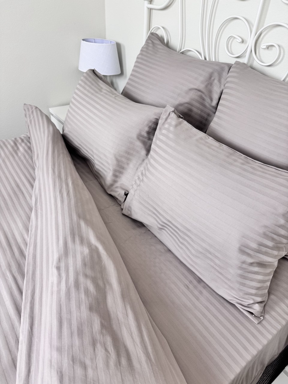 КПБ страйп-сатин однотонный Графитовая коллекция Реноме<Ss-001 Витаж>