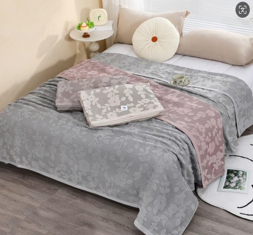 Покрывало махровое 22..432 7Я, 2208432, серо-голубой