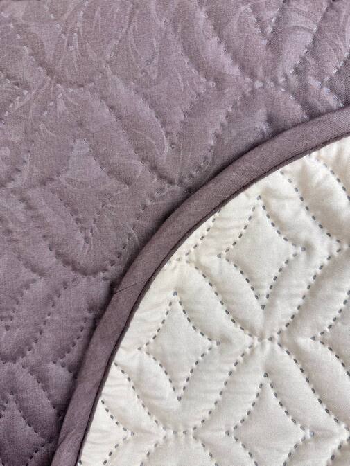 Покрывало окантованное микрофибра Viola, ПМ-101, коричневый/бежевый