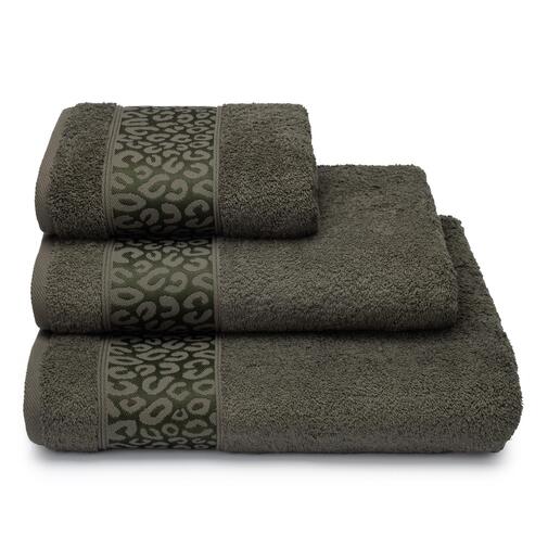 Полотенце махровое Di leopardo Клинелли, 17-0613 серо-оливковый