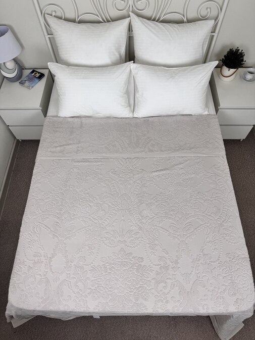 Покрывало махровое 22..421 7Я, 2208421, серый