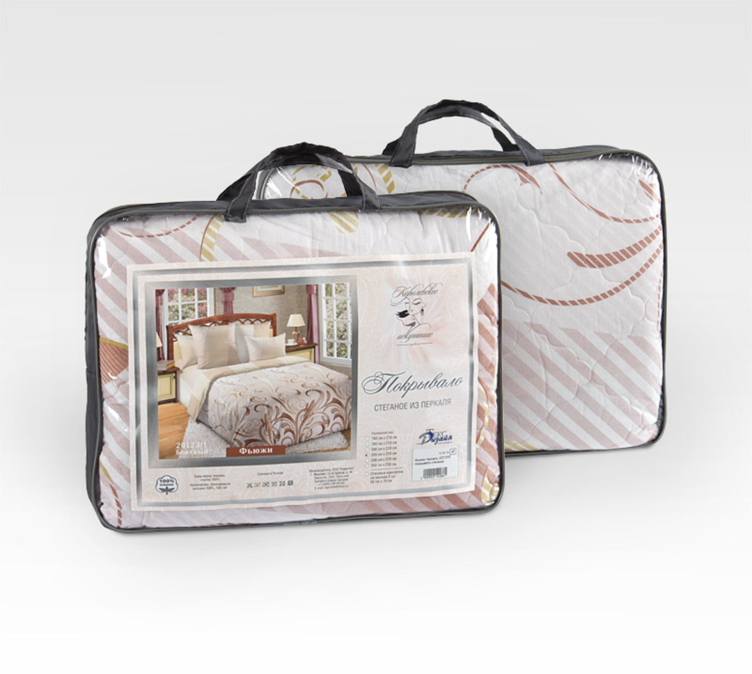 Покрывало стеганое перкаль Текс-Дизайн, Оливковая ветвь.