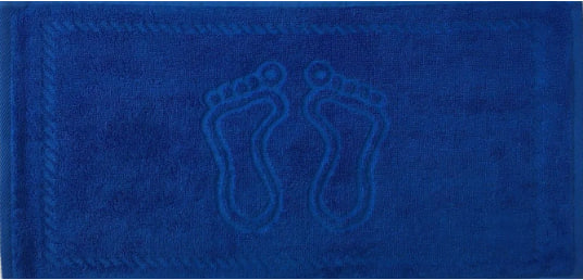 Полотенце махровое для ног  по цветам 450гр/м2 Узбекистан, 17-1207 синий