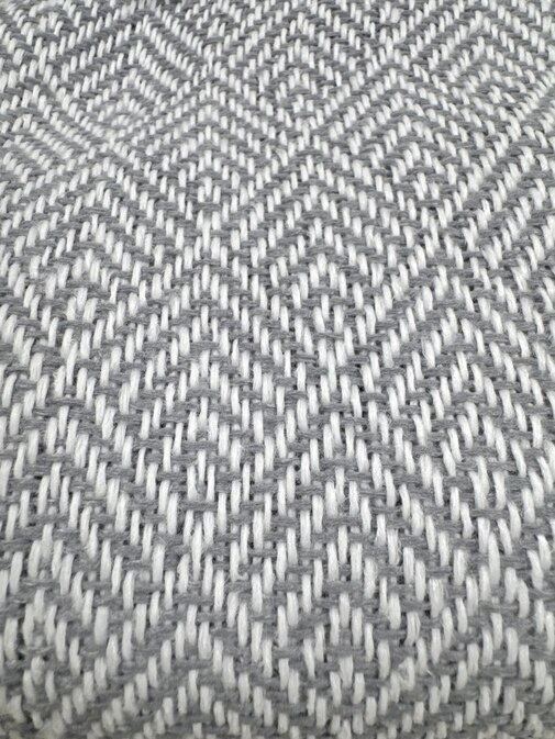 Плед Валенсия с бахромой Влади, белый дымчатый, MARE