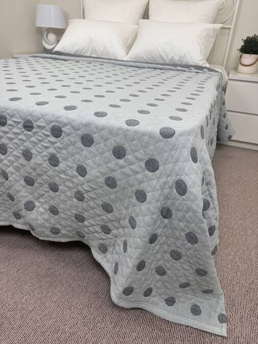 Покрывало хлопковое 46..296 7Я, 4608296, серо-зеленый