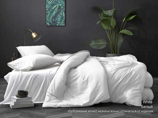 КПБ  поплин однотонный Люксор<Отбеленная >