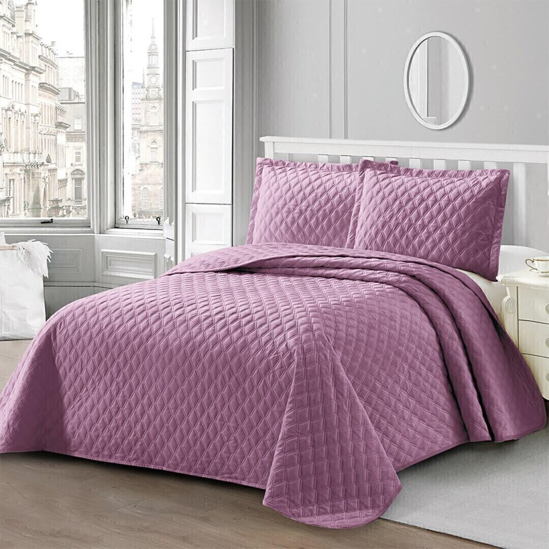 Покрывало велюровое Bravo  7004-22 сиреневый<7004-22  сиреневый Скидка>