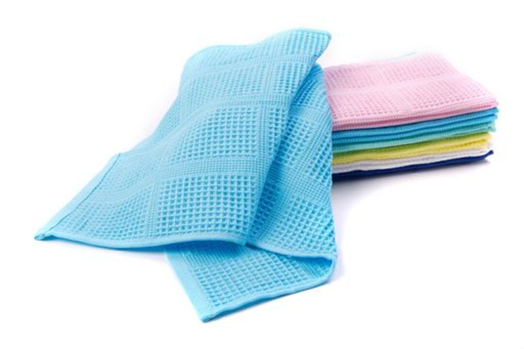 Полотенце вафельное CW 100-150 Узбекистан, 502 ярко-голубой