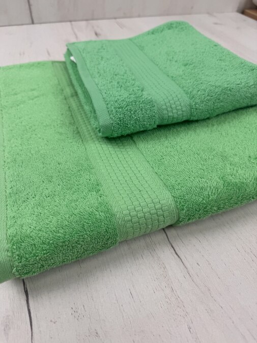 Полотенце махровое Соты 460гр/м2, салатовый