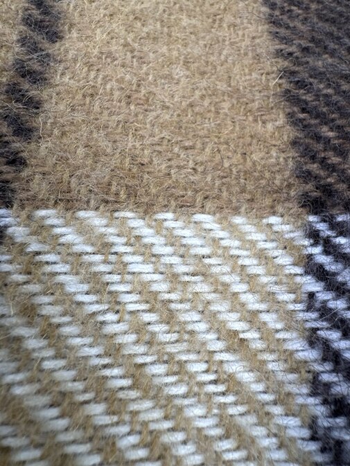 Плед Эльф с бахромой Влади, белый-бежевый-коричневый, NOAH