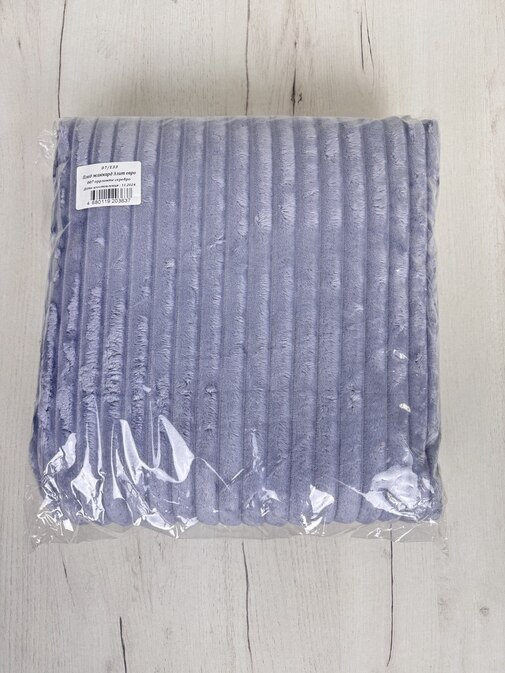 Плед однотонный жаккард Элит Реноме, 007 орризонте серебро