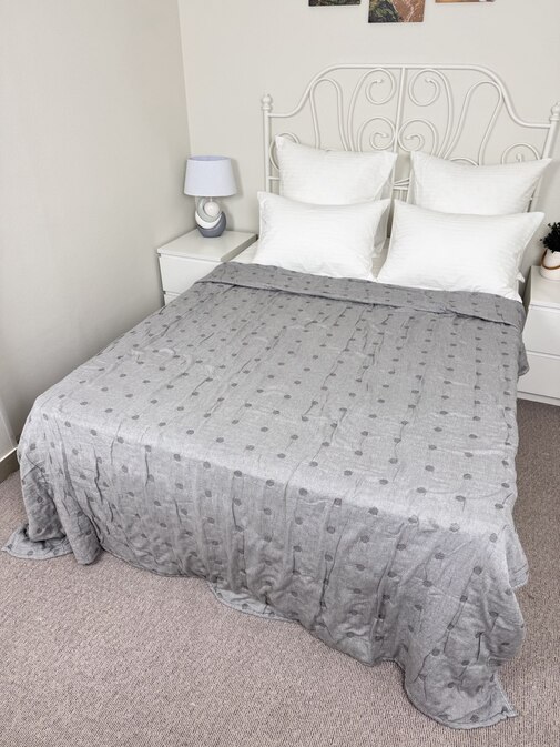 Покрывало хлопковое 46..353 7Я, 4610353, серый