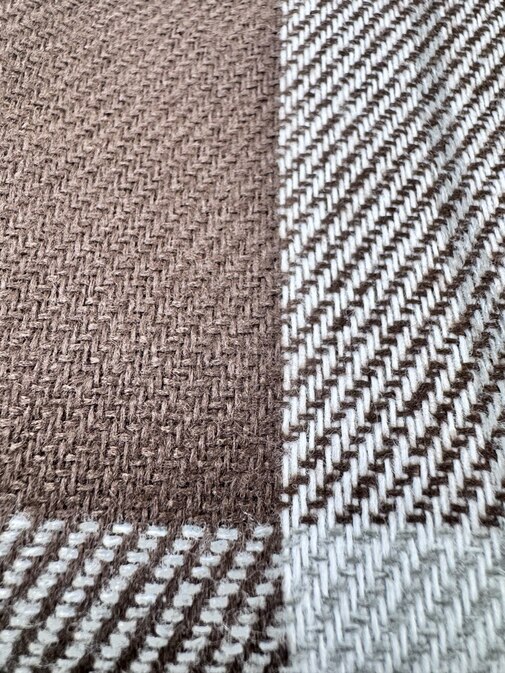 Плед Элис с бахромой Влади, белый-серый-св.коричневый, В3